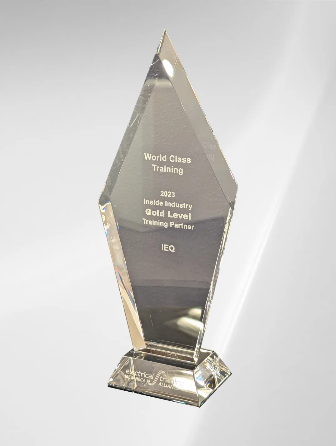 IEQ Technology 2023 etA Gold Level Training Partner Award