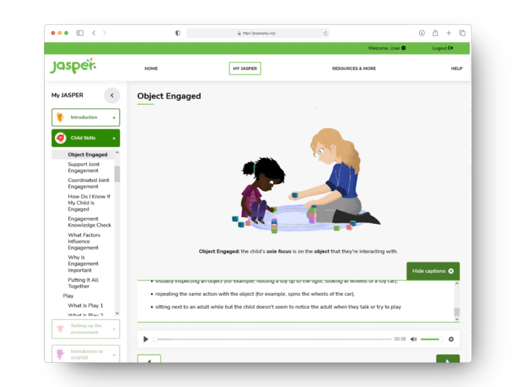 JASPER web application