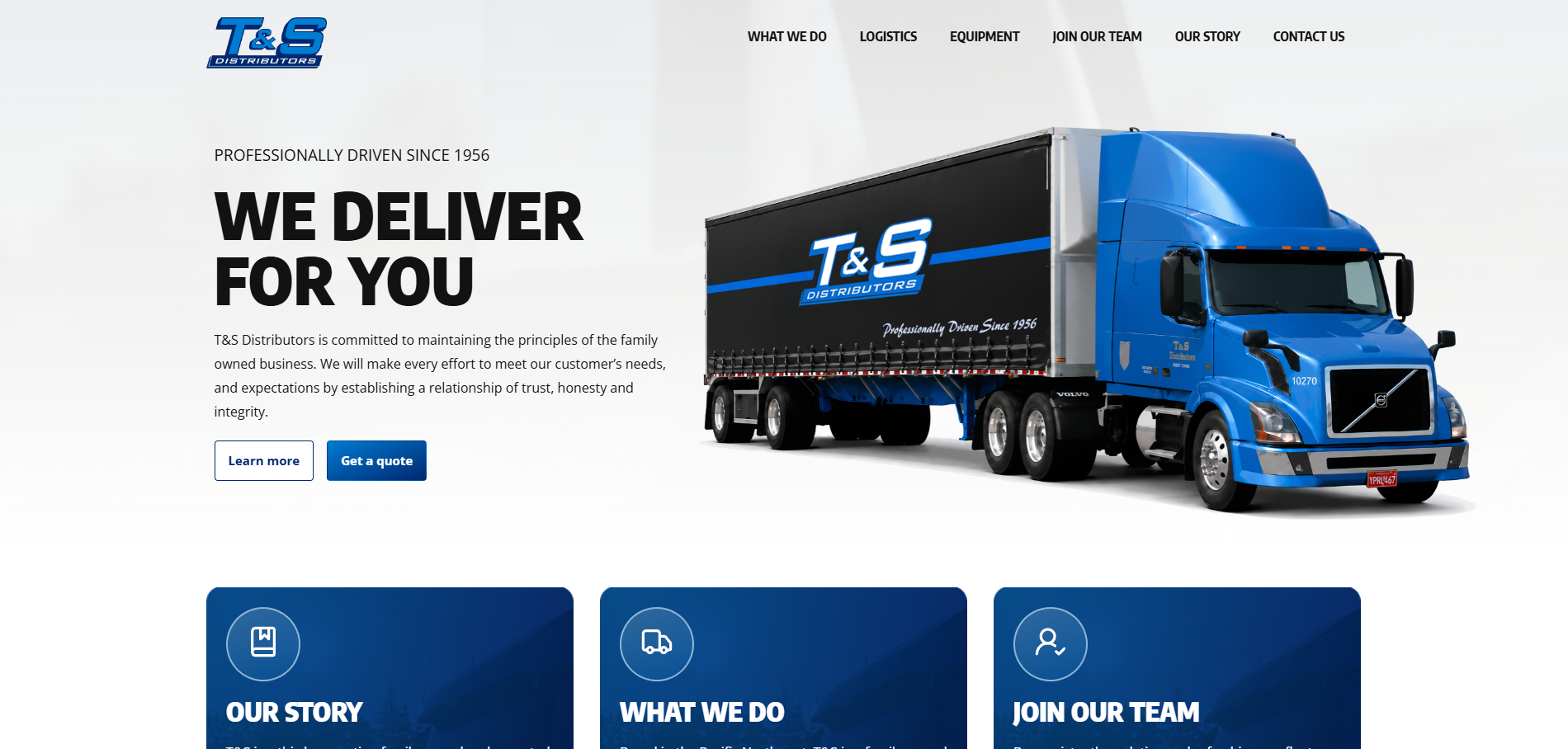 T&S Site Screenshot